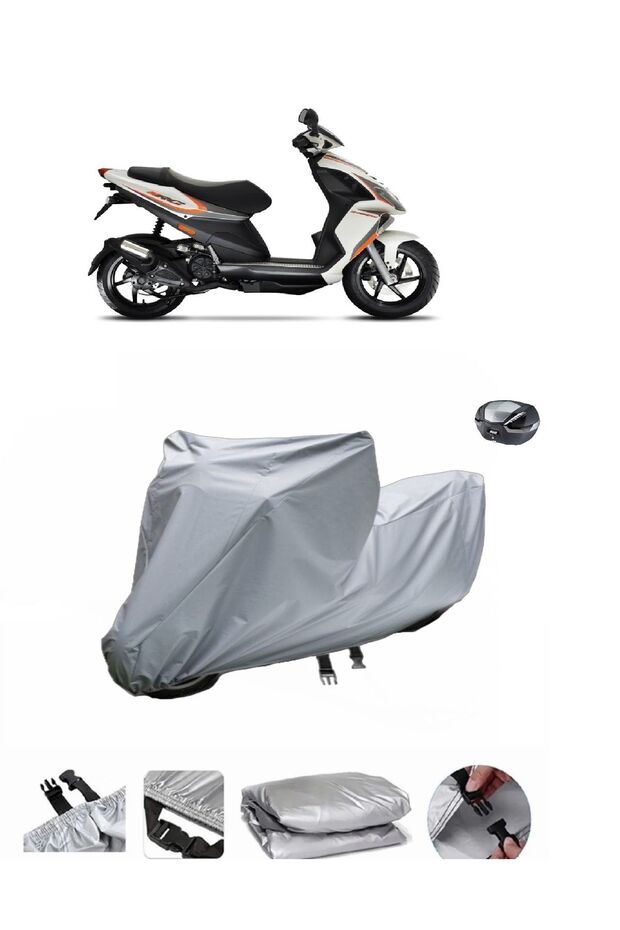 The Piaggio NRG Power 50 motorcycle cover is not compatible with the rear Bag .