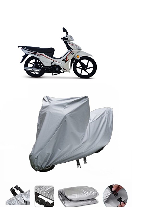 The Kuba Ege 100 Motorcycle Cover is not compatible with the rear Bag .