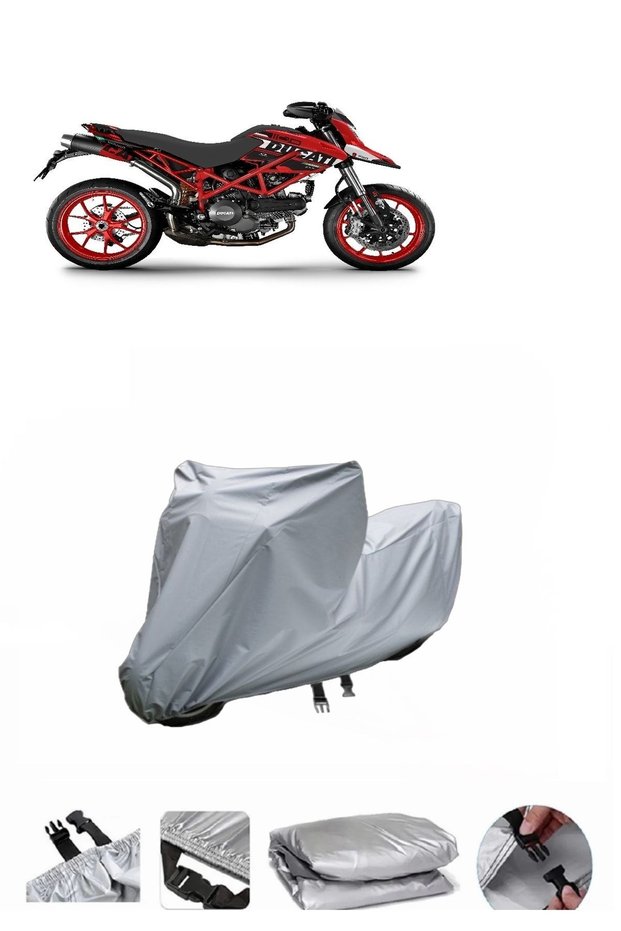 This motorcycle cover is not compatible with the rear Bag of the Ducati Hypermotard 1100 Evo SP.