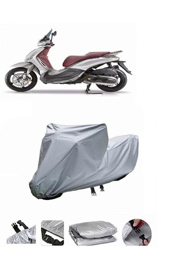 The Piaggio Beverly Sport Touring 350 IE Motorcycle Cover is not compatible with the rear Bag .
