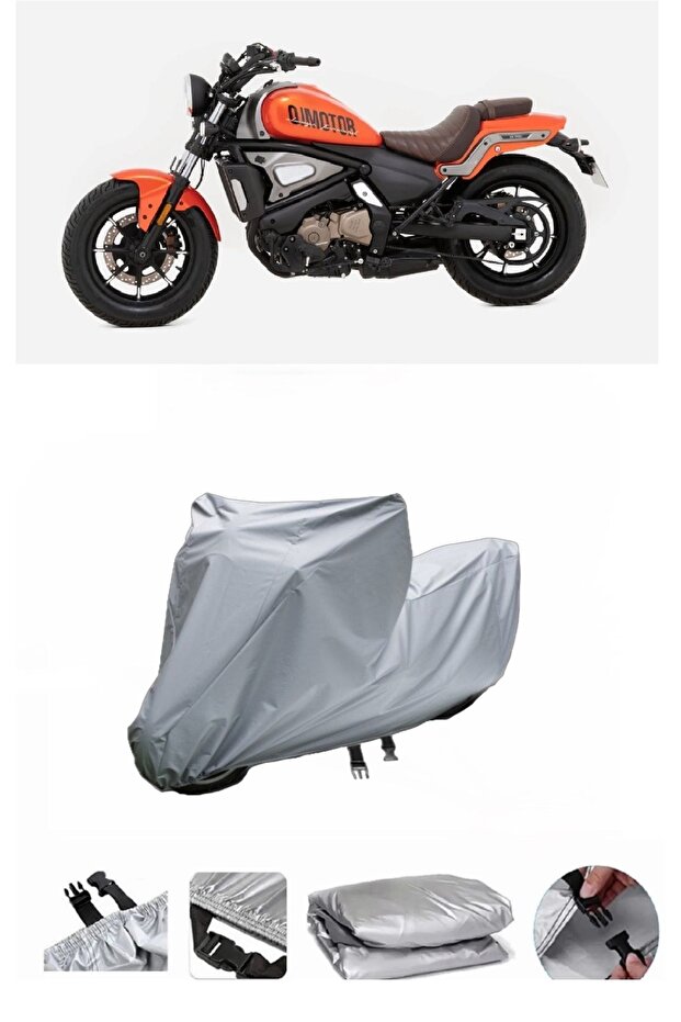 QJ SRV 550 ST Motorcycle Cover is Not Compatible with Rear Bag