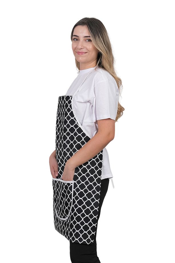 Trendy Membranlı 5li Set Sıvı Geçirmez Su Geçirmez Mutfak Önlüğü Çeyiz Seti (2 ELDİVEN 2 TUTACAK) - 6