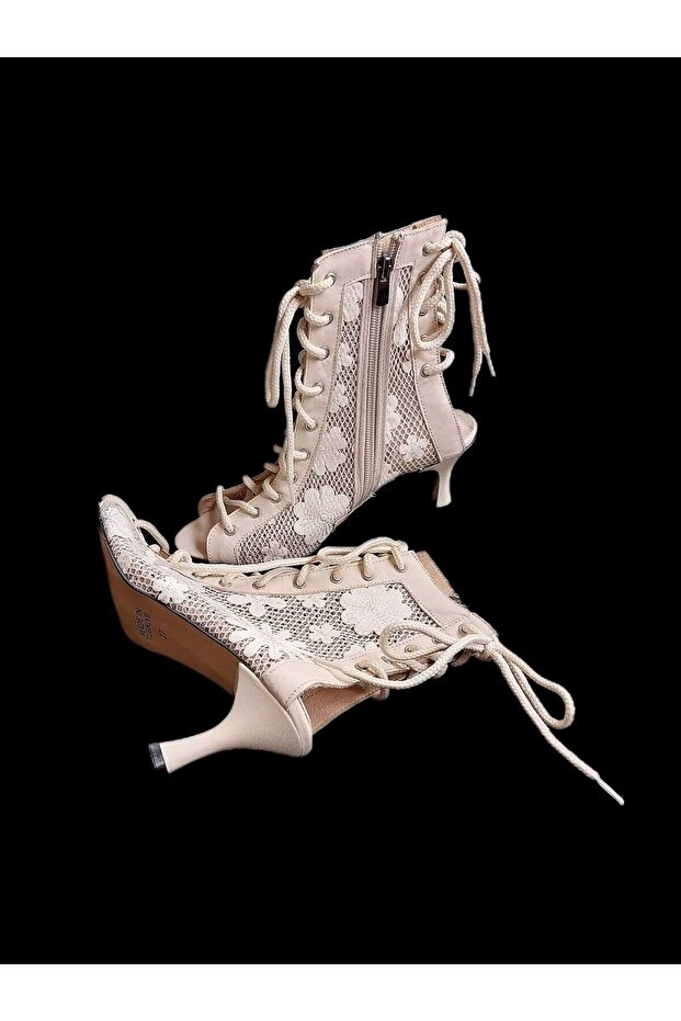 Deri Dantel Bootie - 3