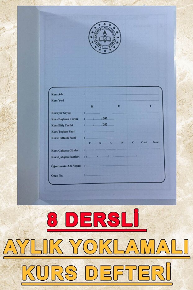 Kurs Defteri 8 Dersli - 2