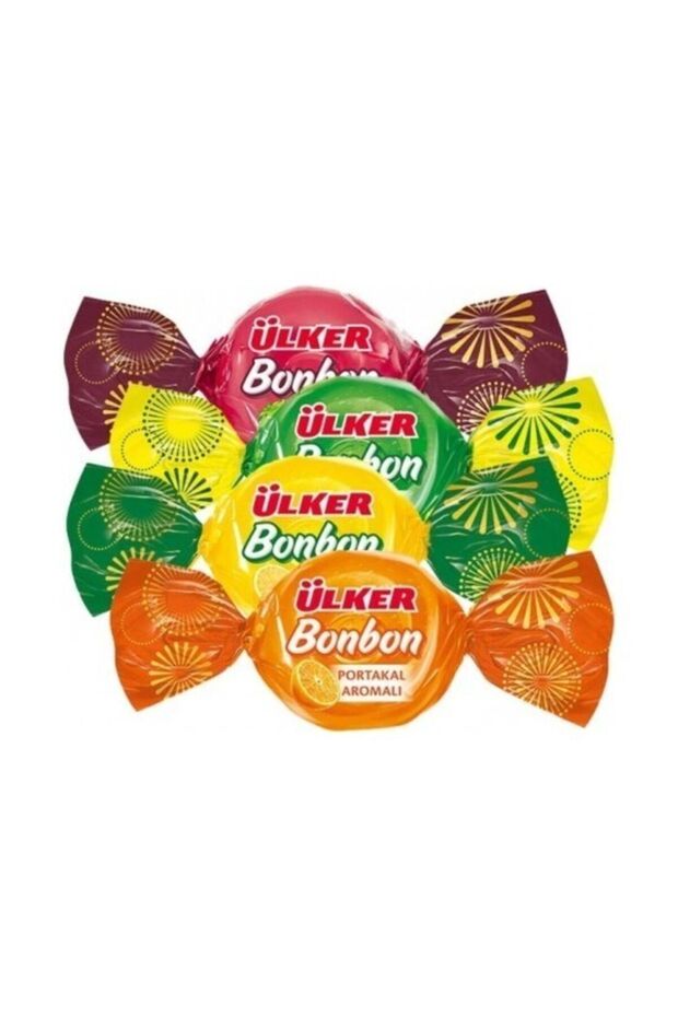 Bonbon Candies with Strawberry, Lemon, Apple, and Orange Flavors 1000 g