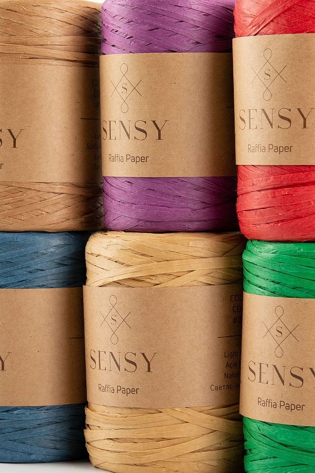 Premium 400 Metre Rafya Ip Çanta Ipi Raffia Ip Kağıt Ip Supla Ipi 250 Gram Sütlü Kahve - 8
