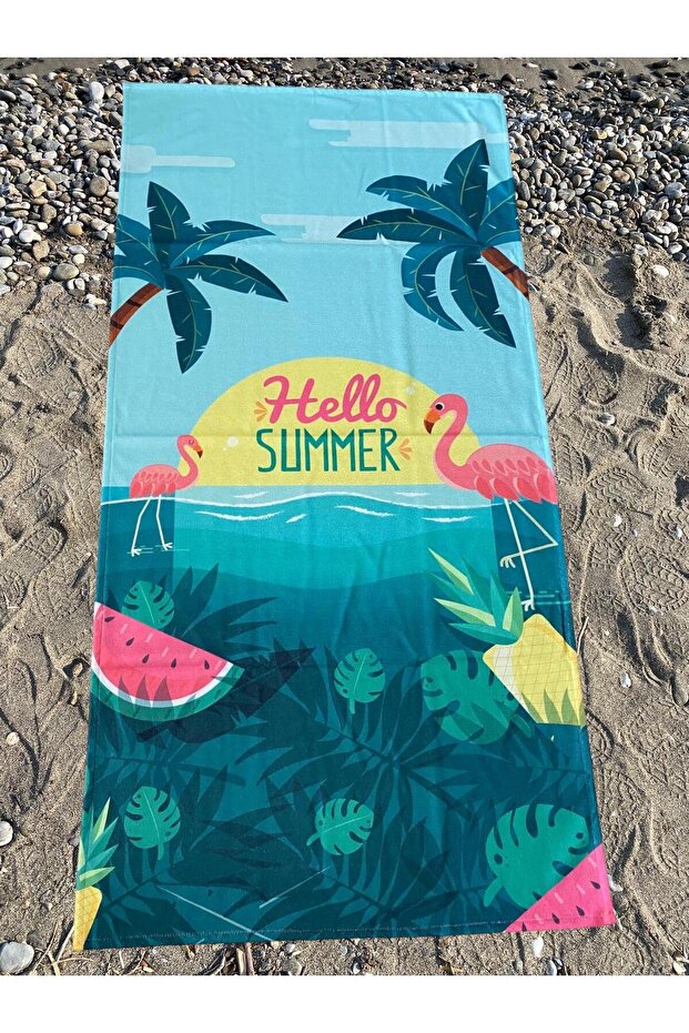 منشفة الشاطئ - تصميم مطبوع - 1