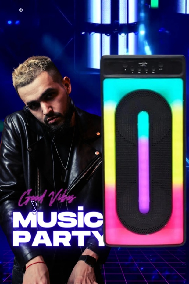 Led Işıklı Bluetooth TF Kart Aux USB Girişli Taşınabilir Speaker Ses Sistemi Hoparlör - 3
