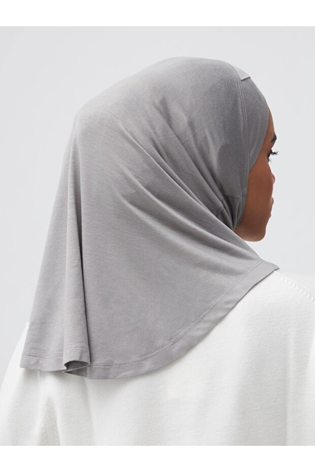 شال بونيه فضي اللون - وشاح سفلي - 2