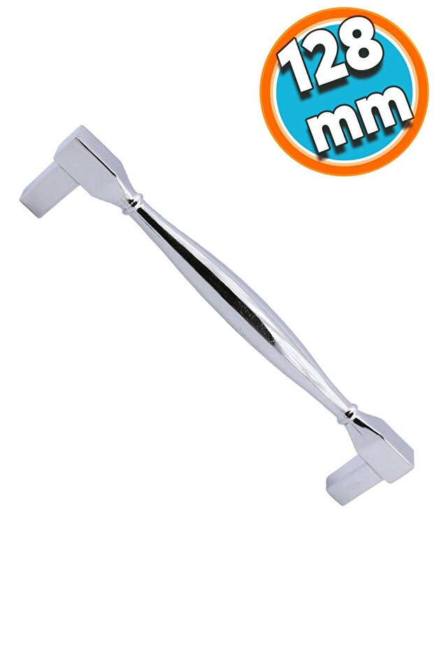 Furniture Kitchen Cabinet Drawer Cabinet Handles Cover Handle Handle Chrome Color 128 mm Metal Square Handle