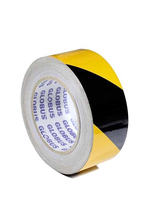 Globus Reflective Reflective Phosphorescent Strip Tape Warning Tape Yellow-black (45 Meters)