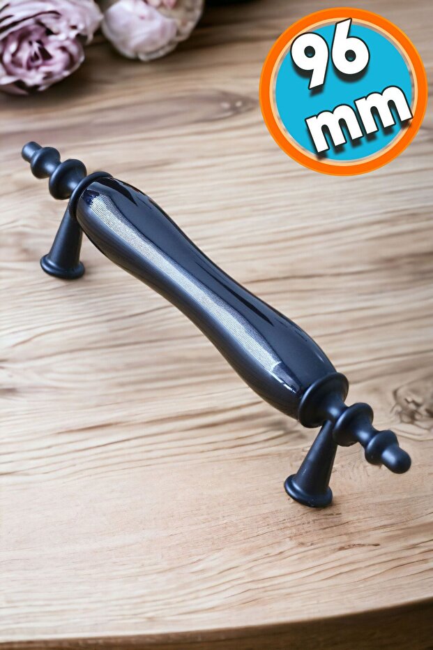 Porcelain Black 96 mm Handles Furniture Kitchen Cabinet Drawer Cupboard Door Handle Handle 9.6 cm