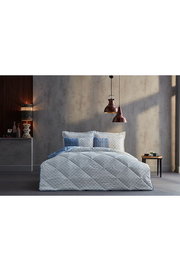 Polycotton Comforter Uyku Seti Vogy Tek Kişilik - Mavi - 7