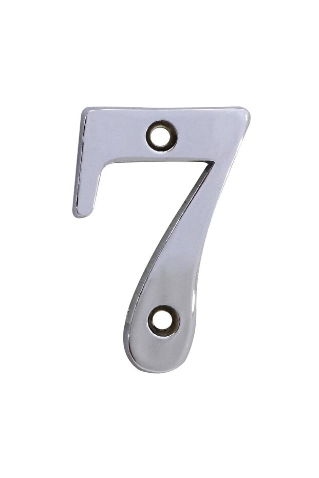 Steel Door Number 5 Cm Bright Chrome Number 7