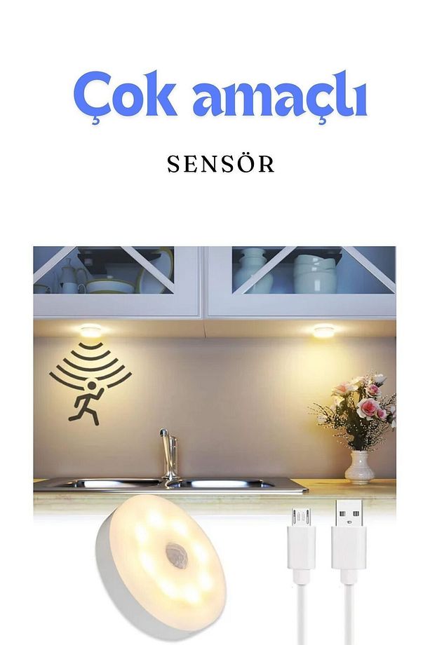 Ct-5180 Şarjlı Sensörlü Mıknatıslı Kabin Led Aydınlatma 10'lu Paket - 5