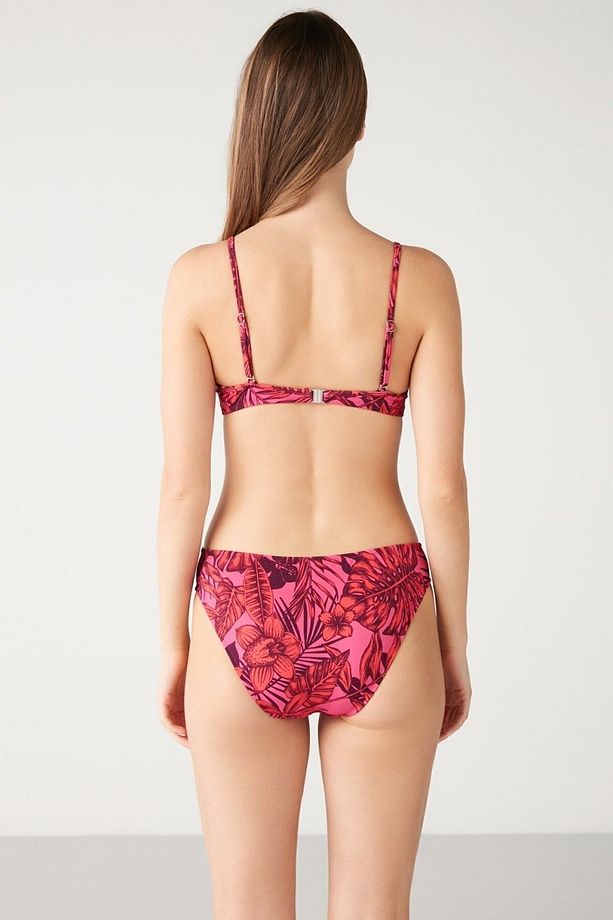Rozinisda Kaplı Telli Çıkarılabilir Push Uplı Kalın Altlı Bikini - 4