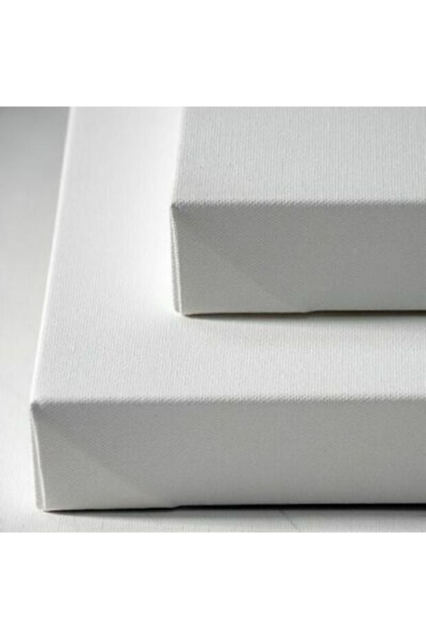 20x20cm 3'lü Kare Set Arkadan Zımbalı Yüksek Kaliteli Astarlı Hazır Tuval Boş Tuval Tablo - 7
