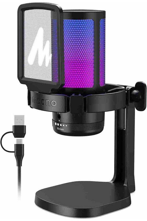 DGM20 GamerWave Condenser USB Gaming RGB Mikrofon - 1