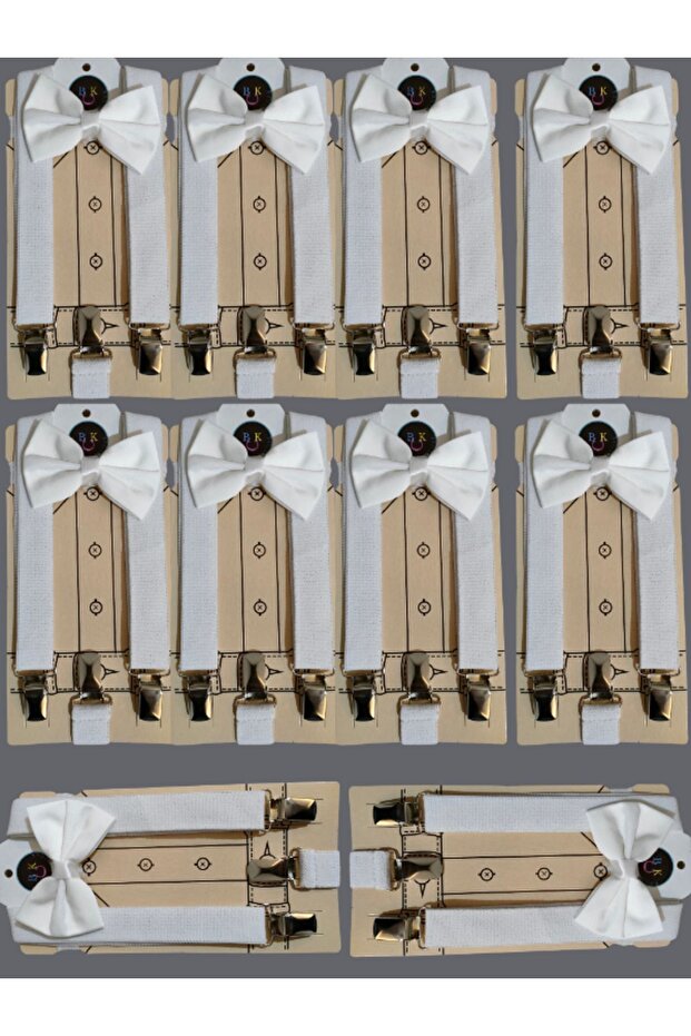 Suspender bow tie 10 piece set
