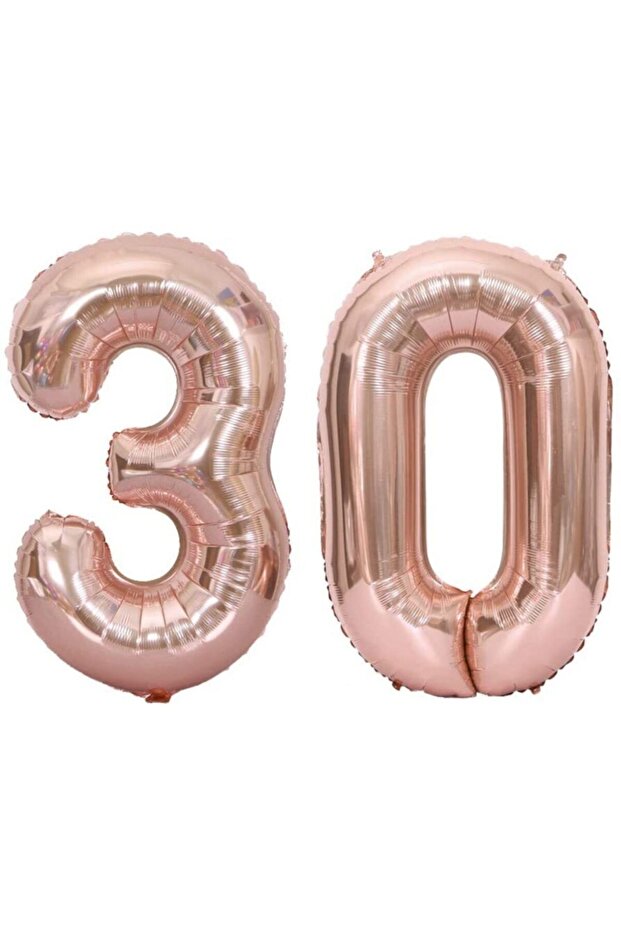 30 Years Old Number Foil Balloon Rose Gold 100 Cm
