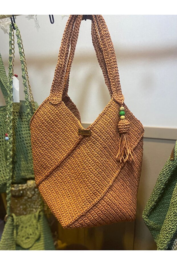 Hasır ip bulmaca çanta - 4