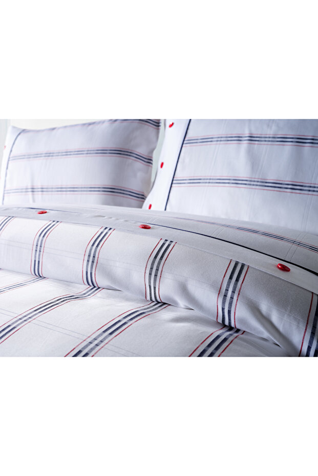 Marine Duvet Cover Set Meridian Single King Size - White