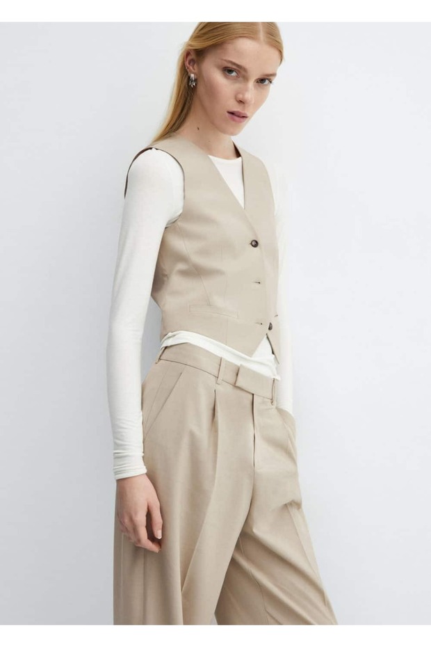 Düğmeli takım yelek - 1