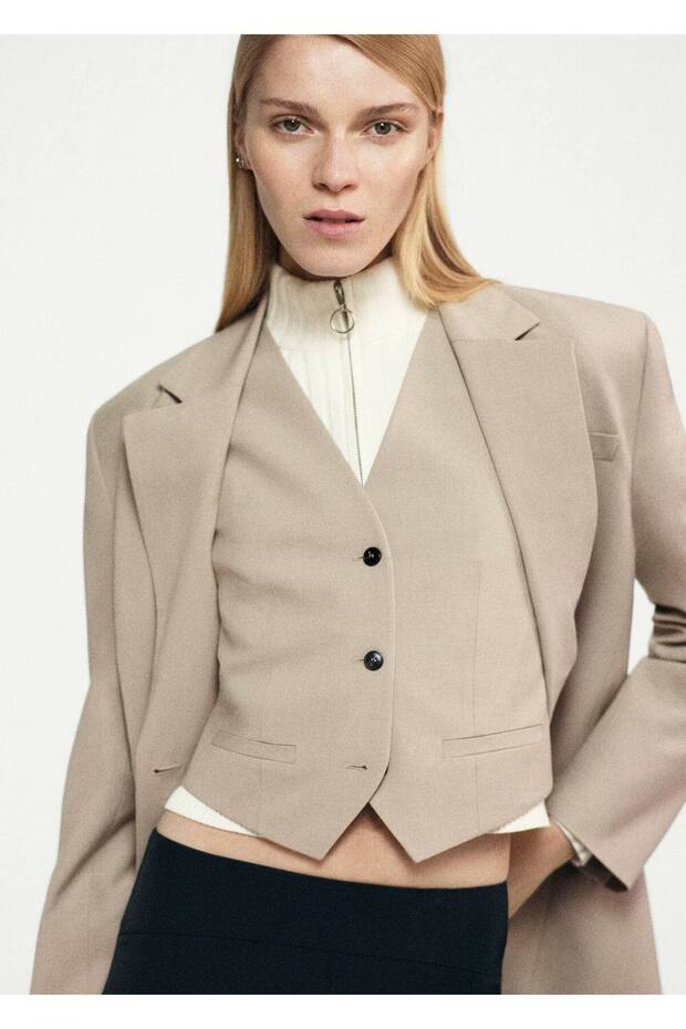 Düğmeli takım yelek - 8