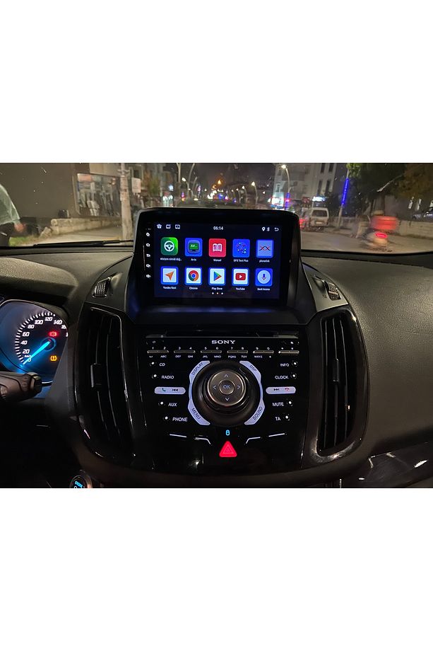 FORD KUGA CMAX ANDROİD CARPLAY MULTİMEDYA 4 RAM 64 HAF. QLED AHD KAMERA - 1