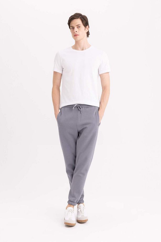 Standart Fit Jogger Eşofman Altı Beli Bağcıklı Cepli Basic Düz Lastikli Paça A6468ax23au - 2