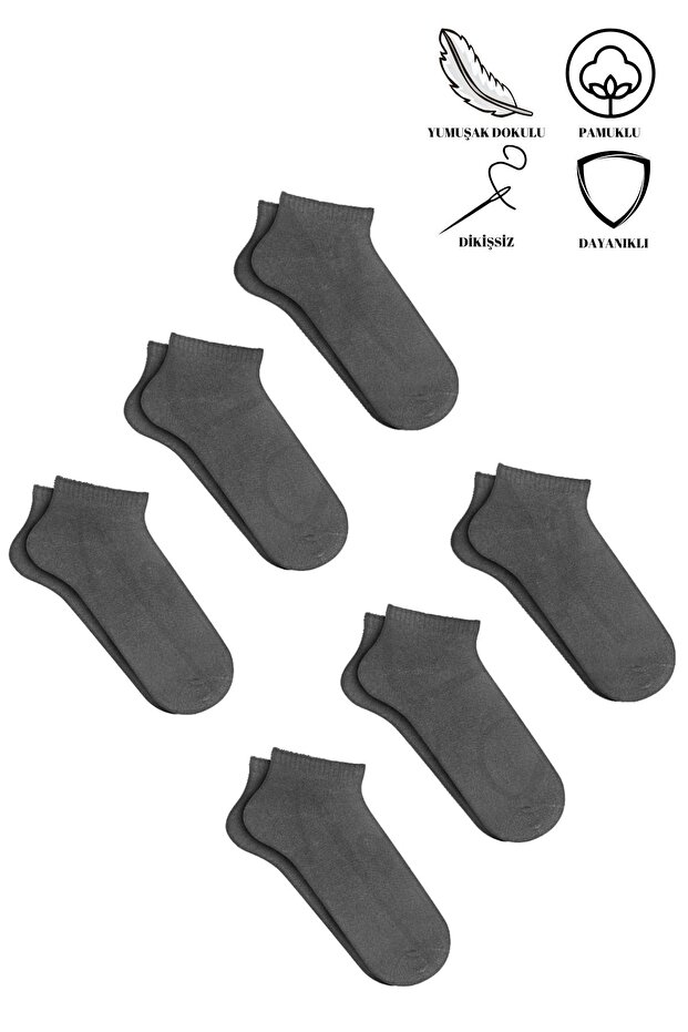 Cotton Seamless Men's 6-Pair Booties Socks Set