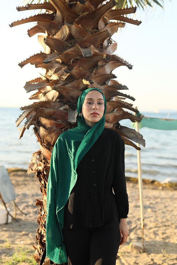 Neo Pamuk Şal Zümrüt - 3