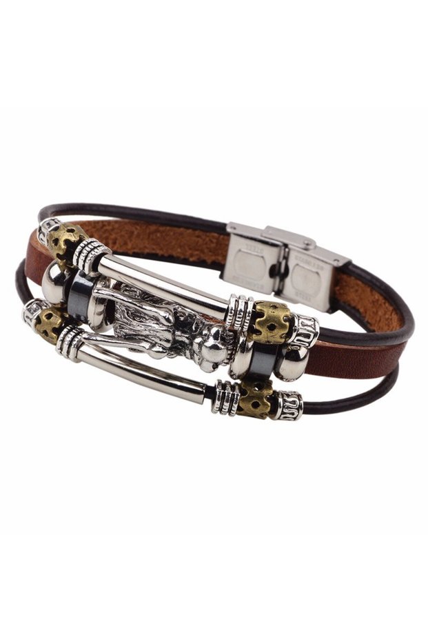Ak00010 Charm Leather Bracelet