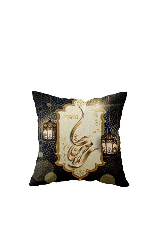 Ramadan Kareem - غطاء وسادة بسحاب مخفي مزدوج الجوانب، غطاء وسادة للمقعد