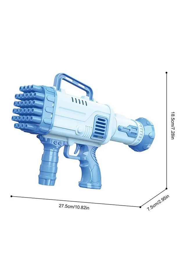 Pilli Roket Atar Köpük Tabancası 32 Delikli Bazooka Bubble Machine - 4