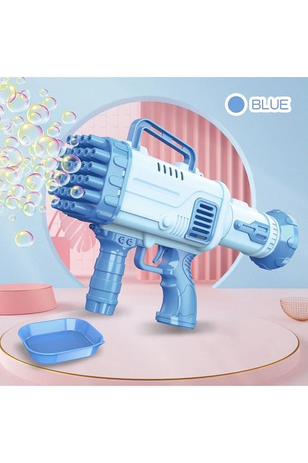 Pilli Roket Atar Köpük Tabancası 32 Delikli Bazooka Bubble Machine - 5