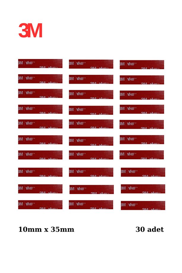 10x35x1mm Yedek Güçlü Çift Taraflı Vhb Bant Die Cut Kesim (30 ADET) - 1