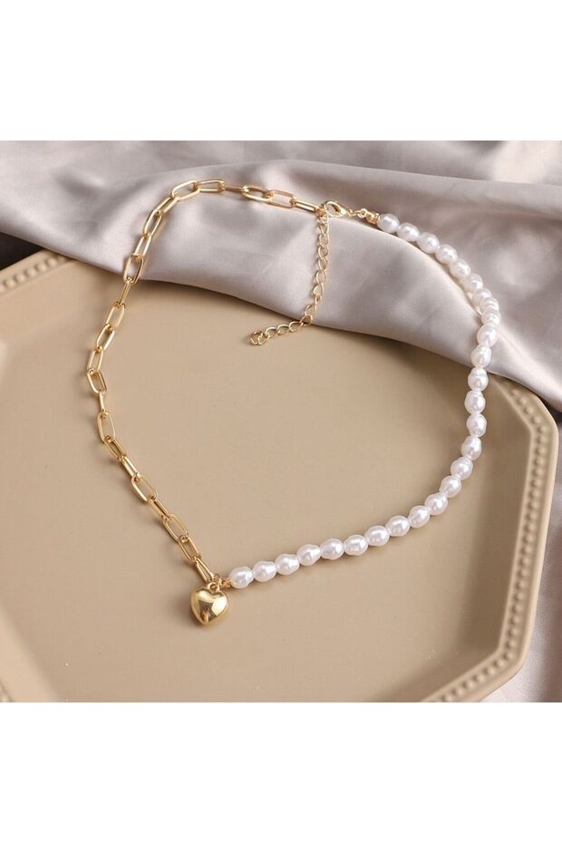 Çelik ve İnci Kolye - 1