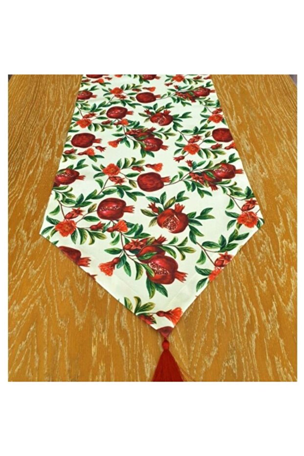 Red Pomegranate Patterned Runner - 1