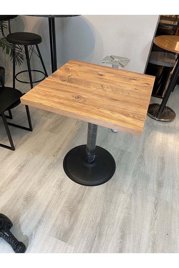 Cafe masası 70x70 Mdf Yuvarlak Ayak - 1