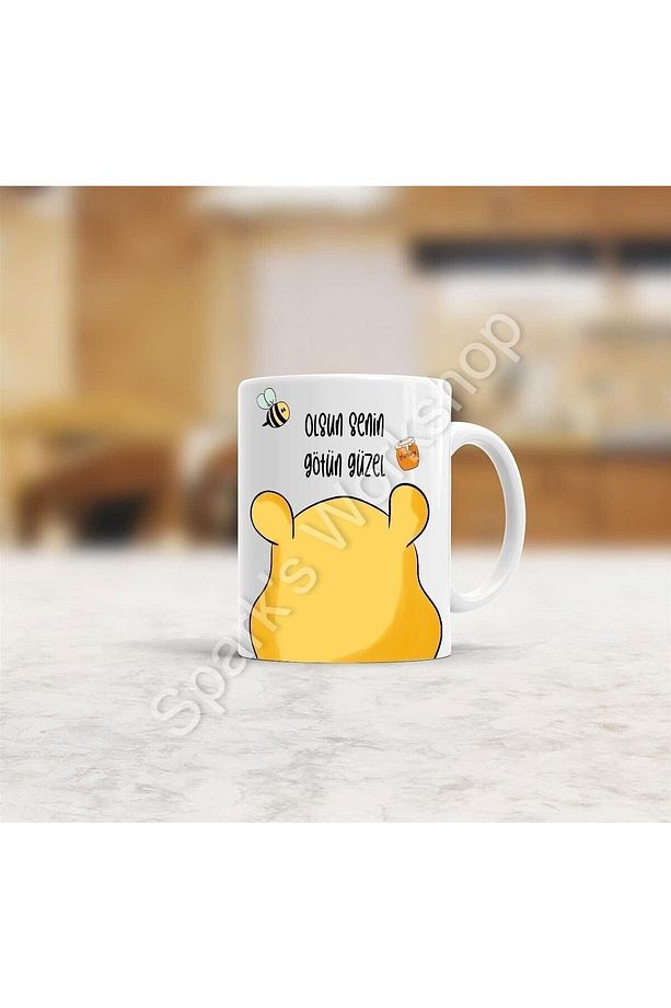 Sw Baskı Kupa - Winnie The Pooh Olsun Senin Götün Güzel Baskı Kupa Bardak - 1