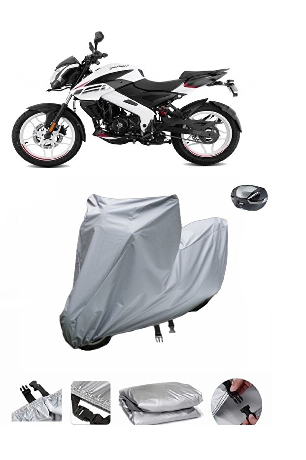 This motorcycle cover is not compatible with the rear Bag of the Bajaj Pulsar NS 150.