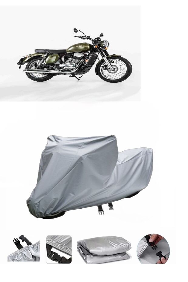 The Jawa Forty Two motorcycle cover is not compatible with the rear Bag .