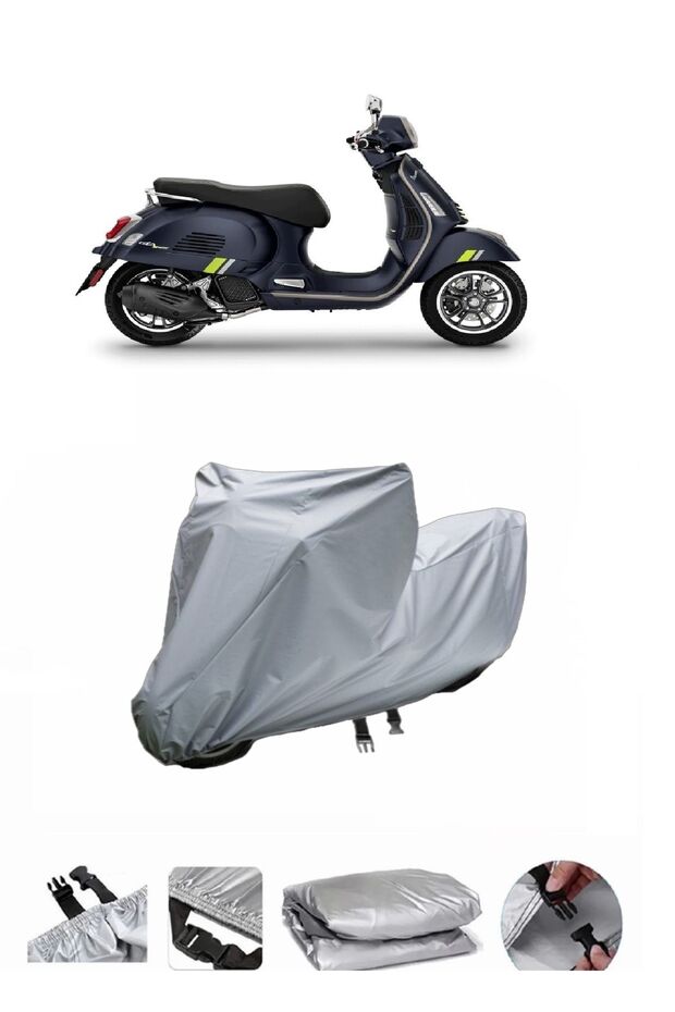 This Vespa GTS 125 Supertech motorcycle cover is not compatible with the rear Bag .