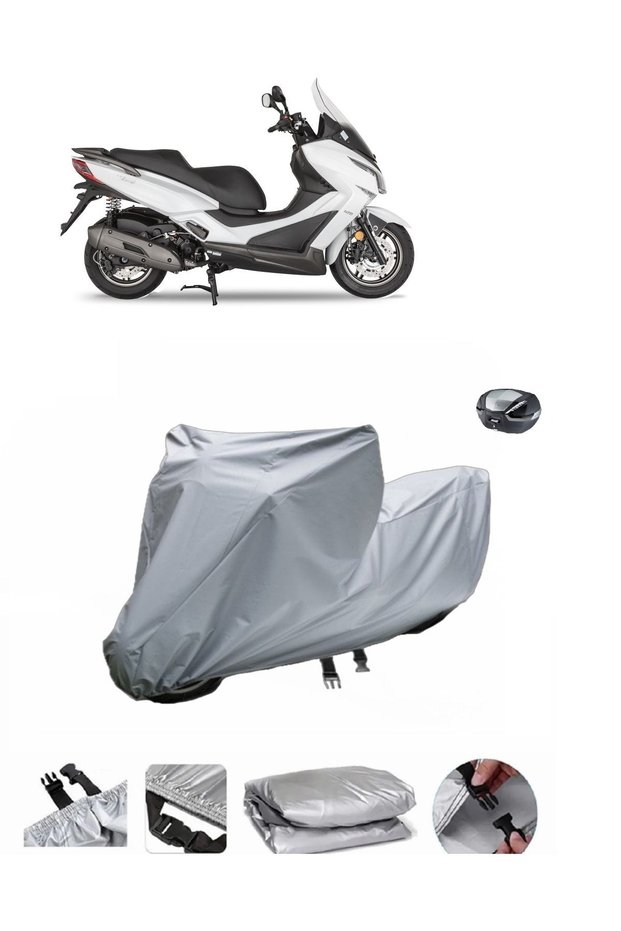 The Kymco Downtown 125i Motorcycle Cover is not compatible with the rear Bag .
