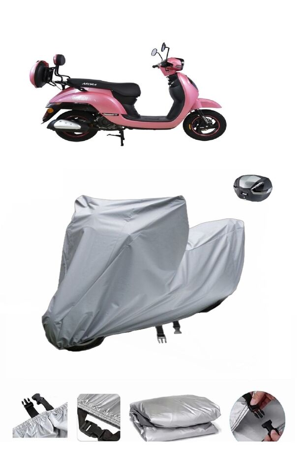 AR 50-8 Espresso Motorcycle Cover Compatible with Rear Bag