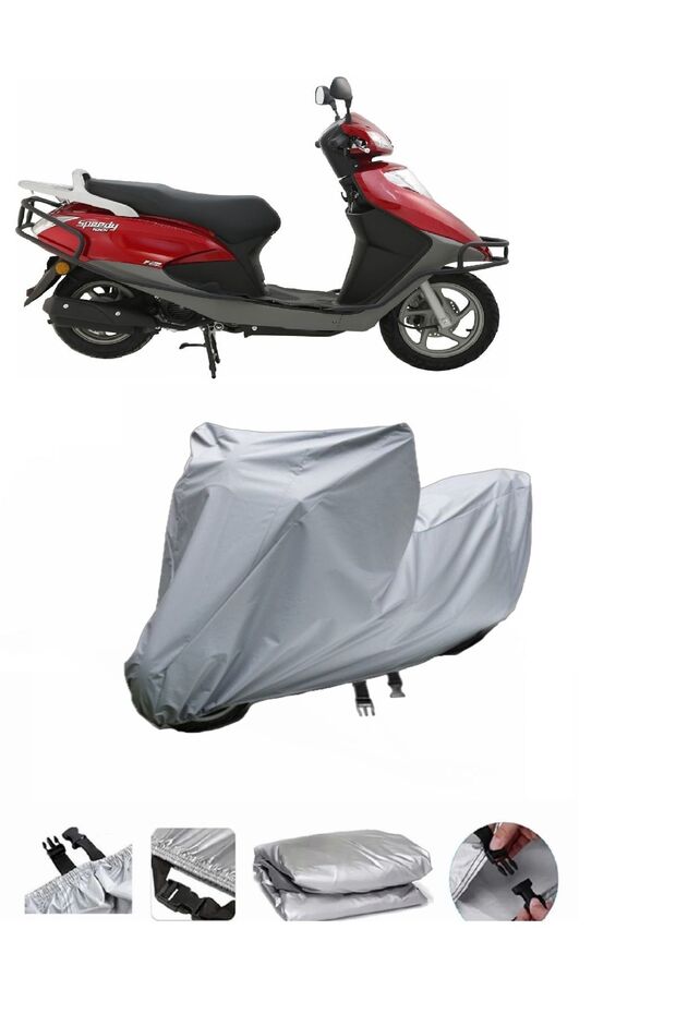 The Abush Speedy 110i Motorcycle Cover is not compatible with the rear Bag .