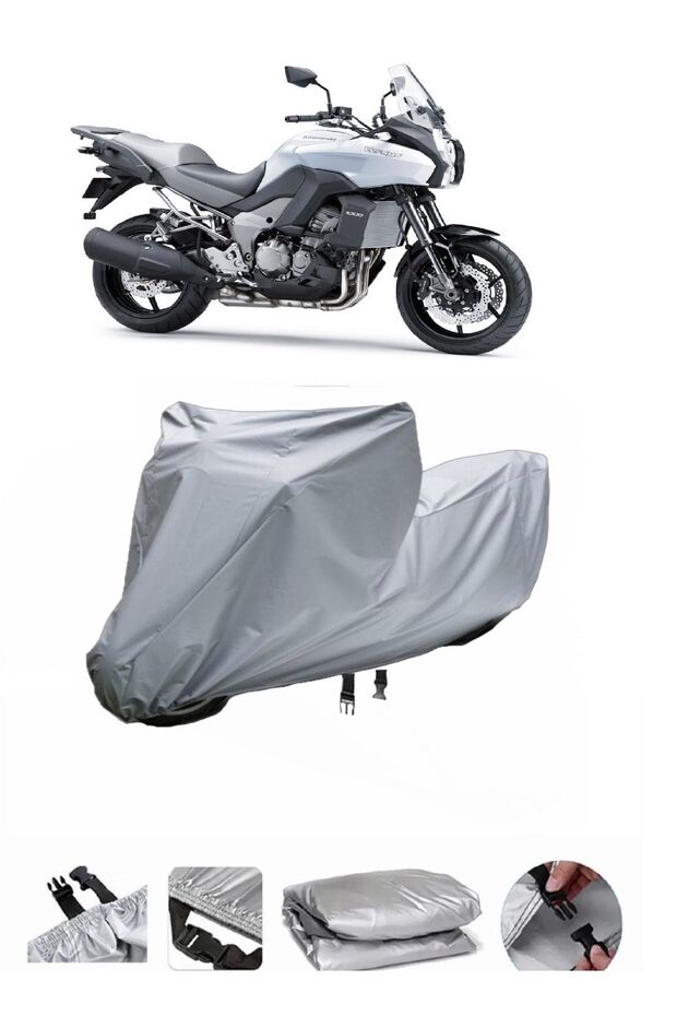This motorcycle cover is not compatible with the rear Bag of the Kawasaki Versys 1000 SE.