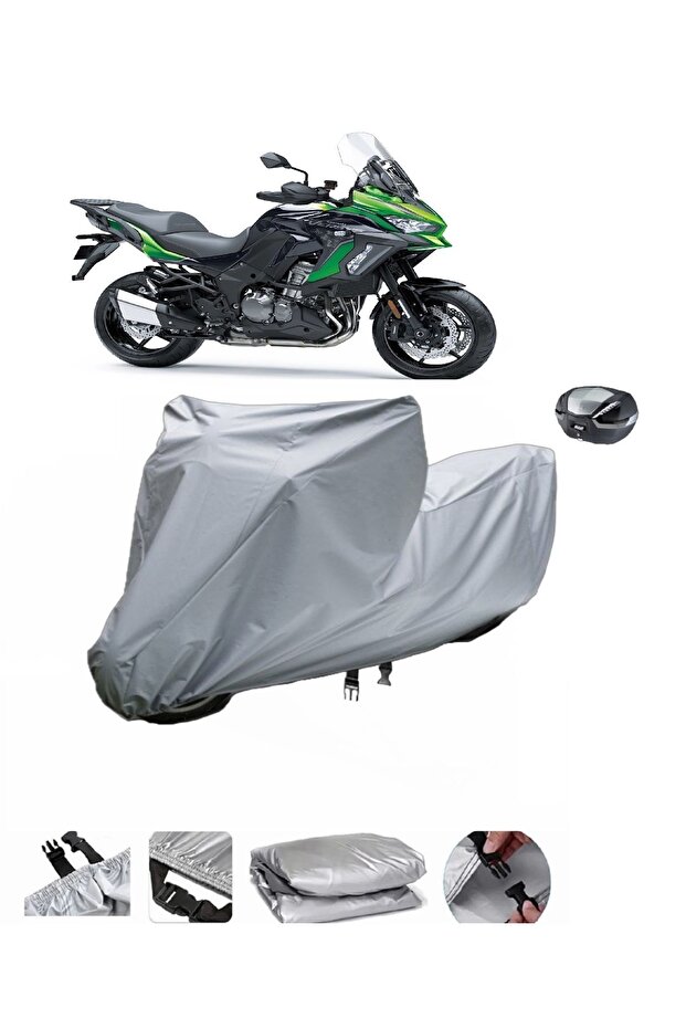 Motorcycle Cover Compatible with Kawasaki Klz 1000 Versys Rear Bag
