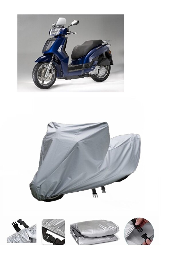 The Kymco People 250 Motorcycle Cover is not compatible with the rear Bag .